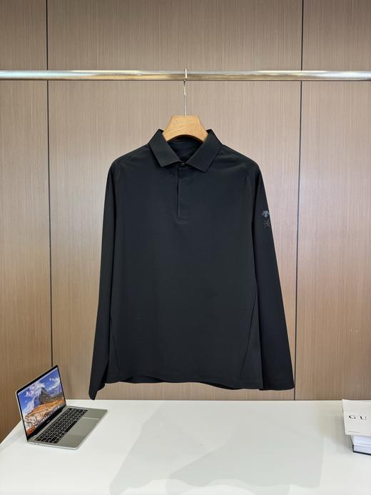 点此购买 迪桑特DUALIS都市通勤春秋季简约轻薄男款长袖POLO衫 ly 308502 商品图12