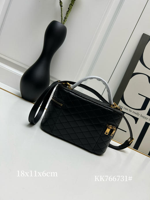 春季特惠💰530 圣罗兰YSL 黑色/金扣羊皮Y家Rose同款Mini Gaby Saint Laurent新款Mini Gaby 手袋双拉链设计方便开合kk766731 商品图1