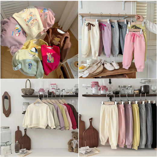 69.9元任选2件，单拍不发【儿童服饰丨儿童春季纯棉卫衣卫裤】选用优质面料轻柔舒适，卫衣落肩款式设计，肩线自然下垂，减少了肩部的束缚感，裤子卫衣版型宽松不贴身，上身时尚百搭，款式多多可随心挑选 商品图0