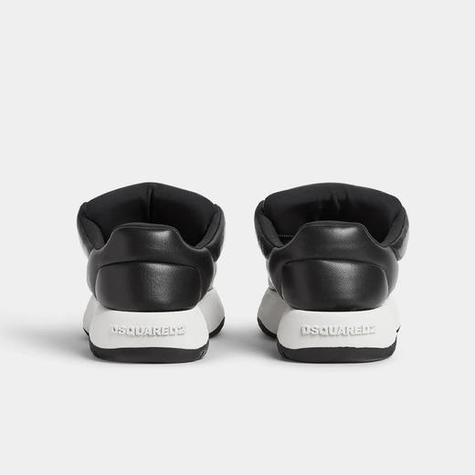 DSQUARED2 男士衬垫和绗缝皮革休闲运动鞋 黑色 SNM0393 35605520 2124 商品图2