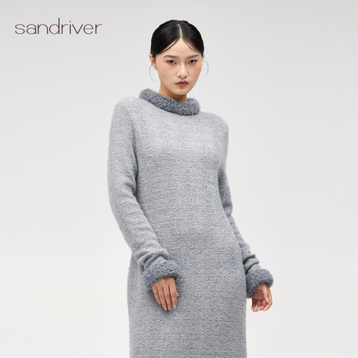 西藏羊绒女超长开叉套衫SJF96W312N 商品图1