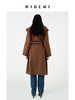 HIDEMI极简复古包皮边连帽腰带式长款风衣 商品缩略图4