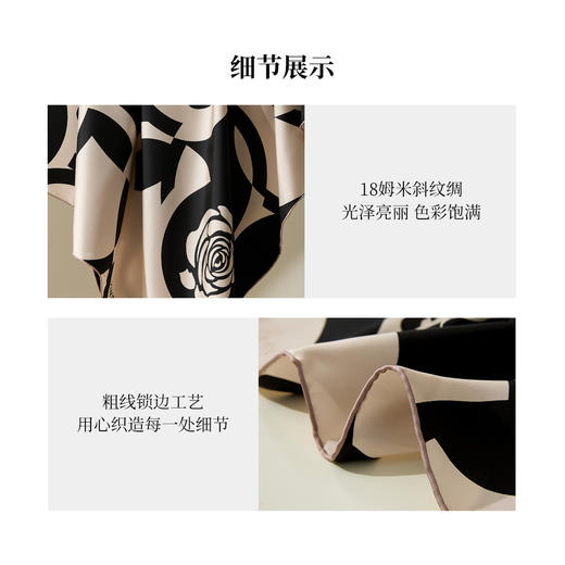 凤凰之家“法兰西来信”63厘米双面印花中方巾 商品图3