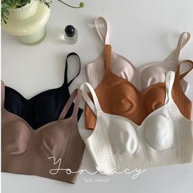 【侧推显瘦】果冻条调整型内衣无痕无钢圈文胸运动瑜伽背心女聚拢承托 无感舒适