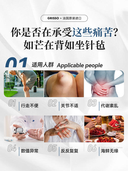 GRISSO鹅肌肽芹菜籽片常代谢守备呤酸护关友酸节健康 商品图1