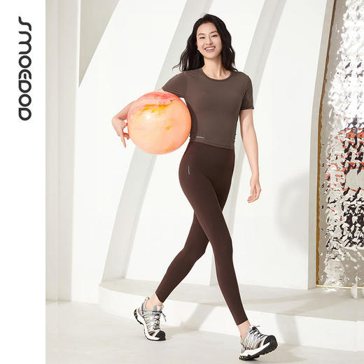 2025春夏SMOEDOD/水沐伊朵九分无尺码无尴尬线瑜伽裤后腰口袋不挑身材不掉裆高腰塑形亲肤吸排速干6627 商品图3