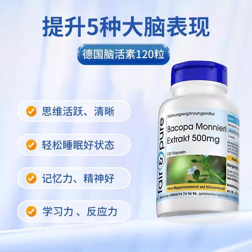 德国强力脑活素增强补大脑增强记忆中老年健忘健脑营养脑神经胶囊 商品图3