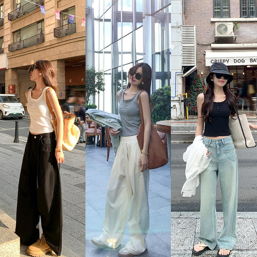 <曾小咸推荐>修身显瘦3色领口系扣短款背心 商品图3