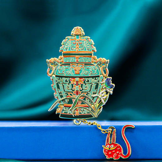 中国古代文物系列金属冰箱贴皿方罍磁力金属浮雕中国风 商品图2