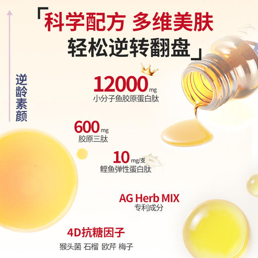 【18盒装】美国AMERRITION麦瑞绅坤胶原蛋白肽抗糖液态饮祛黄抗氧 商品图4