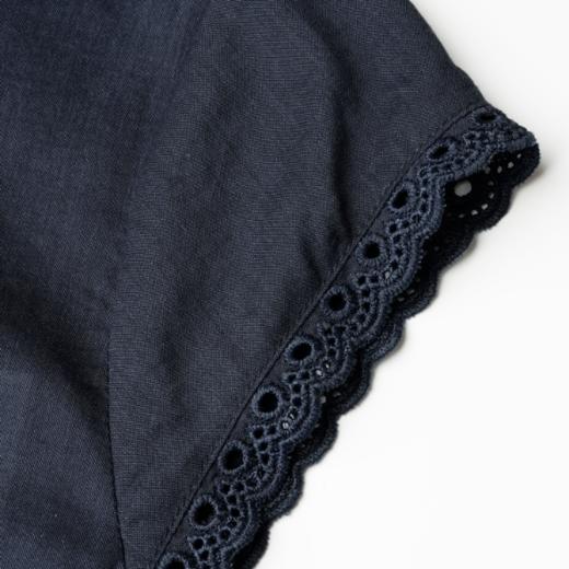 ROMI STUDIO-B“蓝调时刻”高支肤感棉混纺碎花边盖袖衬衣 24SSF201 商品图3