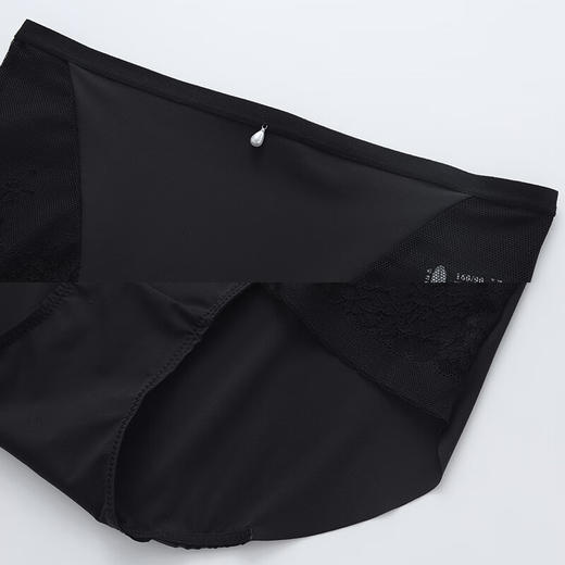 【3F】安莉芳拼接蕾丝性感高腰三角裤女士无痕包臀内裤E300914 商品图3