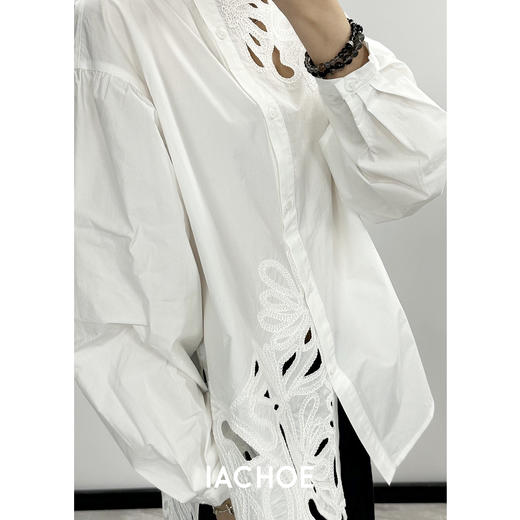 棉仓3561504005-IACHOE镂空绣花衬衫 商品图2