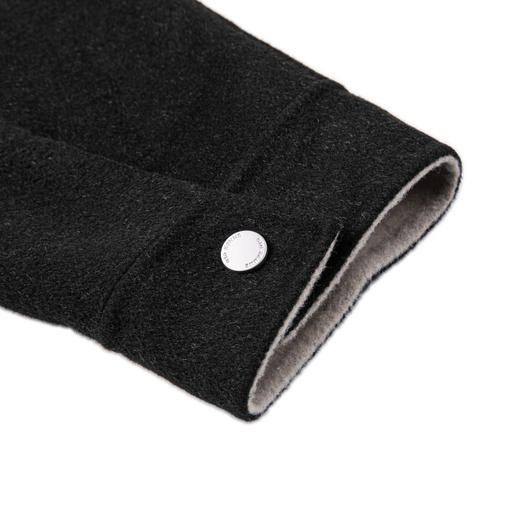 GXG男装 黑色撞色拼接设计翻领毛呢大衣外套男士  冬季热卖拼接设计翻领毛呢 商品图4