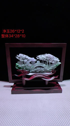 620831翡翠摆件【鹿鸣蝉音】