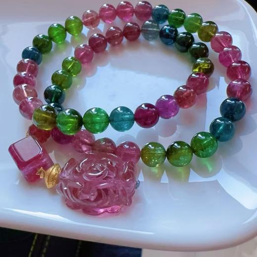 7mm-8mm多圈彩虹碧玺手链 商品图0