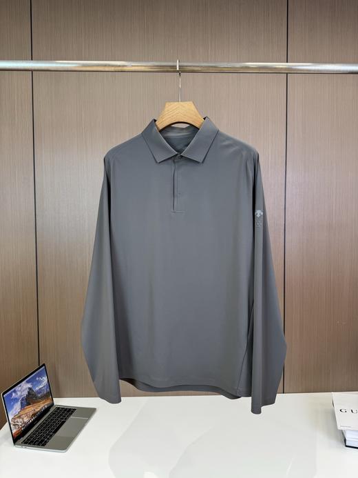 点此购买 迪桑特DUALIS都市通勤春秋季简约轻薄男款长袖POLO衫 ly 308502 商品图9