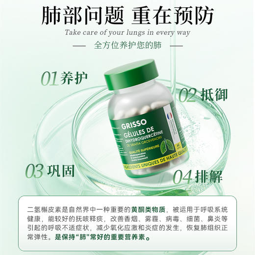 GRISSO格瑞索罗汉果二氢槲皮素胶囊清肺润肺养肺慢性咽润喉咳嗽 商品图1
