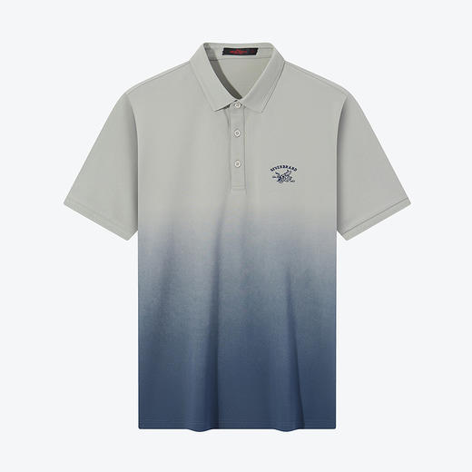 【5A抗菌】柒牌男士短袖polo衫夏季新款时尚休闲渐变印花翻领上衣 128T73080 商品图5