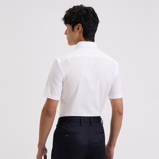 【商场同款】柒牌短袖衬衫男士2024夏季新品商务正装白色打底衬衣726A74300 商品图2