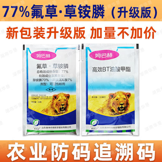 77%姆巴赫升级版氟草草铵膦恶行杂草小风蓬马唐专用除草剂正品 商品图1