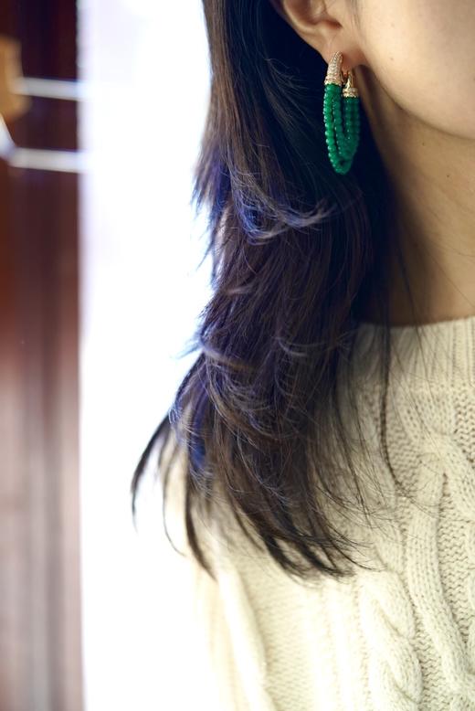 耳饰「绿玉髓」 商品图1