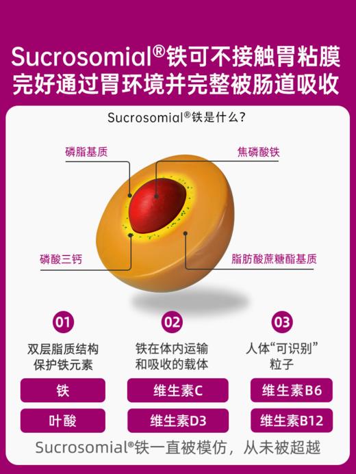 SiderAL意大利叶酸维生素补铁粉贫血孕期铁元素补气血女性补血 商品图1