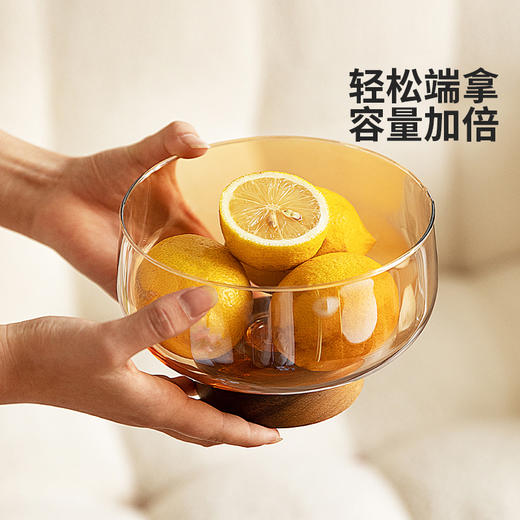 摩登主妇水果盘客厅茶几家用高端精致高颜值玻璃糖果干果盘零食盘 商品图1