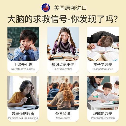 美国进口DHA磷脂酰丝氨酸脑力素青少年学生专注力记忆力提升30粒 商品图3