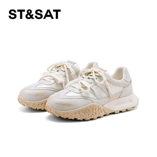 【热销推荐】星期六复古做旧风厚底擦色阿甘鞋SSD1112C7Q 商品图6