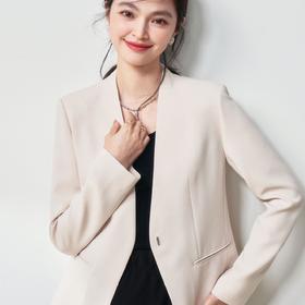 【高货sh】全新升级【铂金会员293/天猫399/差价106】(10824) 洛诗琳2025春季新款高级感立裁V领修身显瘦通勤西装外套女
