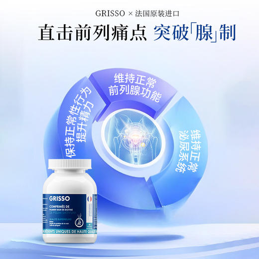 GRISSO格瑞索锯棕榈生物素片守护男性健康少跑厕所夫妻和谐雄脱 商品图4