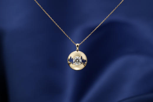 「光」18k金钻石吊坠 商品图0