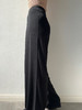 ZAANLI｜ZN40006 雾黑色 桑蚕丝垂感前褶针织阔腿裤 商品缩略图3