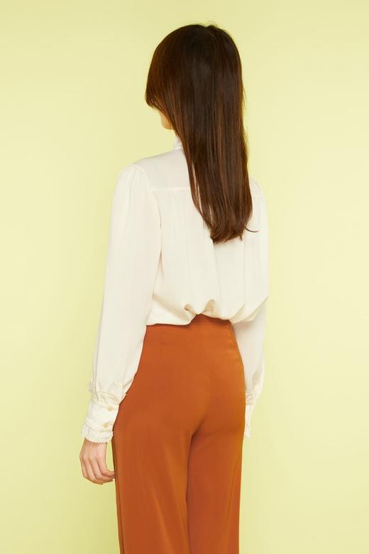 Le Malene 立领荷叶边飘带衬衣 11446 商品图2