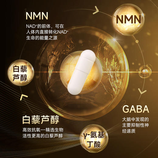 NMN烟酰胺单核苷酸口服胶囊白藜芦醇抗氧化细胞衰老nad+原装进口 商品图2