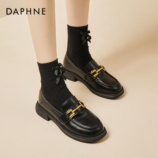 DAPHNE达芙妮一脚蹬甜美乐福鞋 | 经典大头鞋型，时尚百搭休闲 商品图6