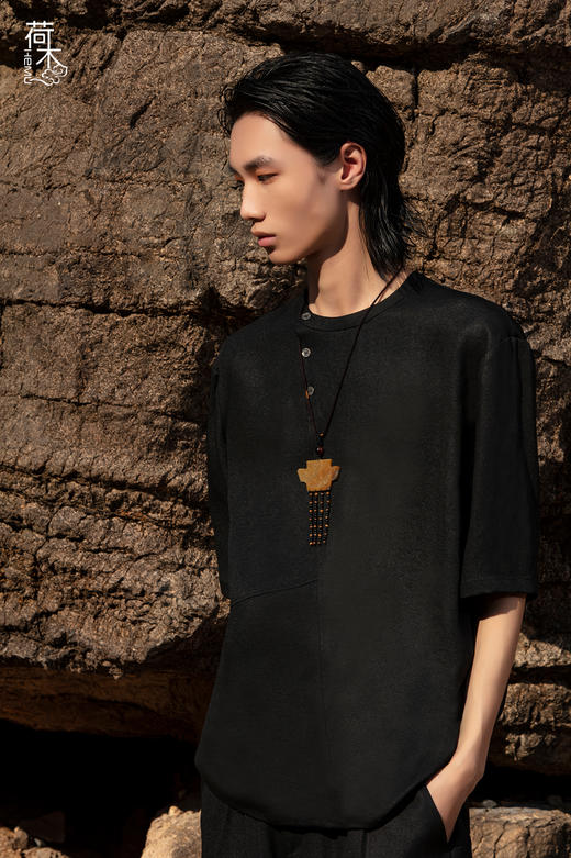 荷木HEMU丨[MEN]墨寻·短袖上衣 商品图0