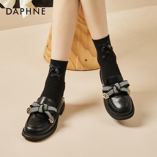 DAPHNE达芙妮一脚蹬甜美乐福鞋 | 经典大头鞋型，时尚百搭休闲 商品图7