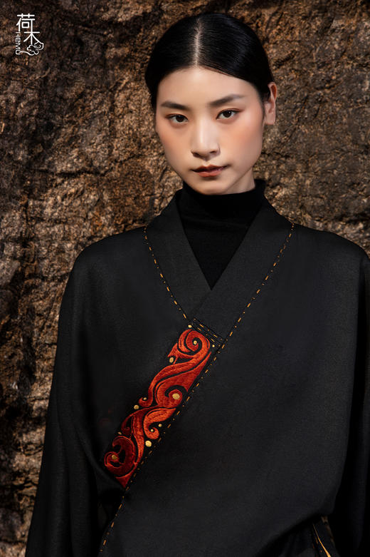 荷木HEMU丨墨寻·斜襟外套 商品图4