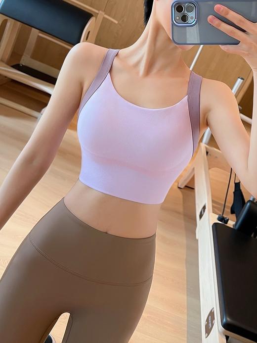 新款防震大胸聚拢瑜伽背心女一体式跑步上衣健身文胸bra MX WX-576 商品图4