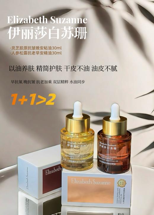 伊丽莎白苏珊早晚精油系列   早抗氧，晚抗皱，抗老加乘! 商品图0