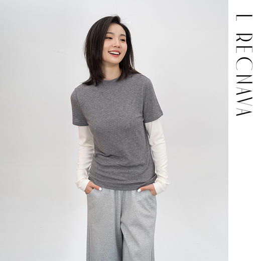 【天丝+超细美利奴羊毛】半高领气质羊毛软糯T 针织短袖 遮肉显瘦 商品图9