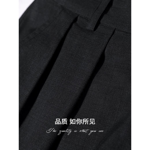 COCOBELLA静奢风高智感打褶西裤春商务休闲直筒阔腿裤PA3069 商品图4