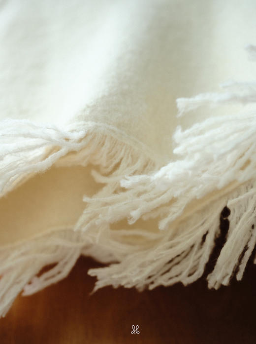 ZAANLI｜ZN10005 羊毛白 羽毛感羊毛花式纱流苏针织背心 商品图4