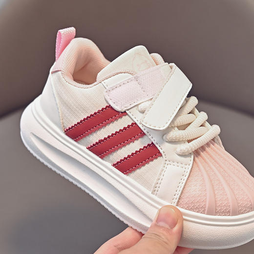 心选丨儿童春款运动鞋男女童软底中大童皮面防滑轻便防风百搭鞋24-38 商品图3