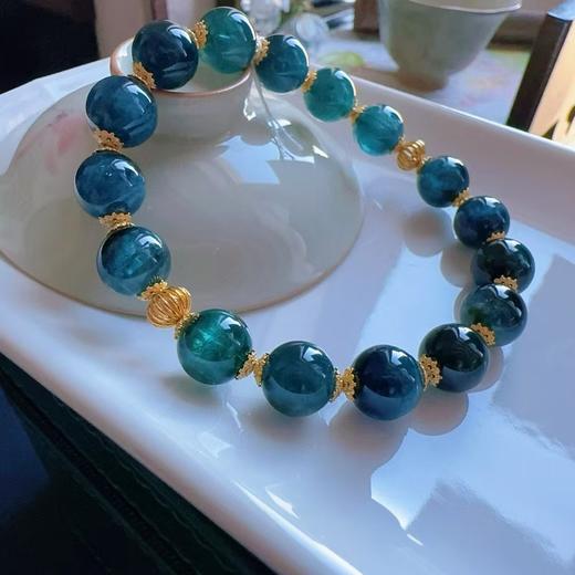 10mm单圈全色蓝碧玺手链 商品图2