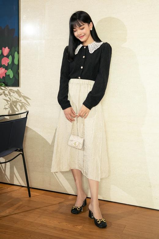 ANSUABEL 松紧腰头提花肌理感半裙 11433 商品图1