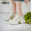 Safiya/索菲娅2025潮流街头透气网面蕾丝烫钻增高运动老爹鞋 SFD1112263 商品缩略图7