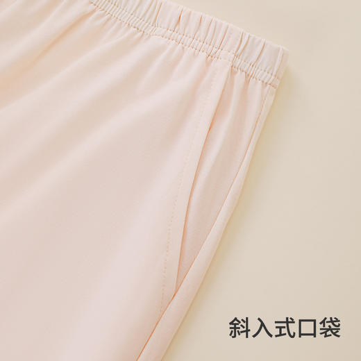 【商场同款】熳洁儿 短袖七分裤家居服春夏开衫套装95棉25203222 商品图6